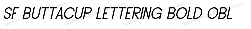 SF Buttacup Lettering Bold Oblique字体转换